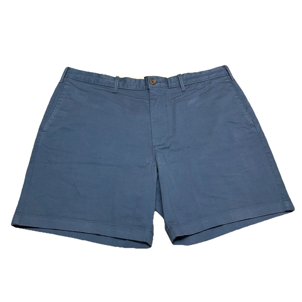 J. Crew Mercantile 7" Blue Reade Flex Chino Shorts‎ Flat Front Men's 38 $68